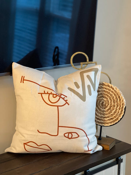 Abstract face Pillowcases