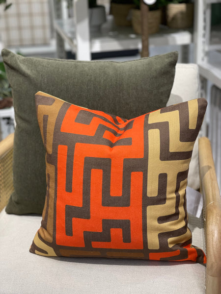 African Kuba Orange Pillowcases