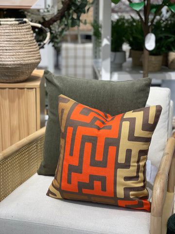 African Kuba Orange Pillowcases