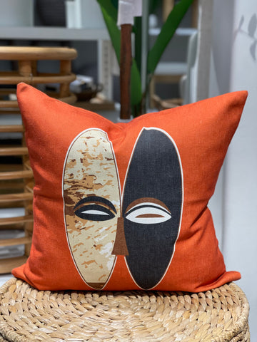 Orange Akewa Mask Pillowcases