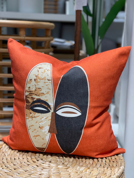 Orange Akewa Mask Pillowcases