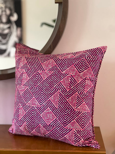 Pink Authentic African Fabric Pillowcases