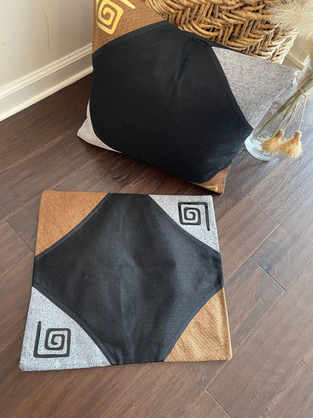 Black/Gold/Brown Modern Pillowcases