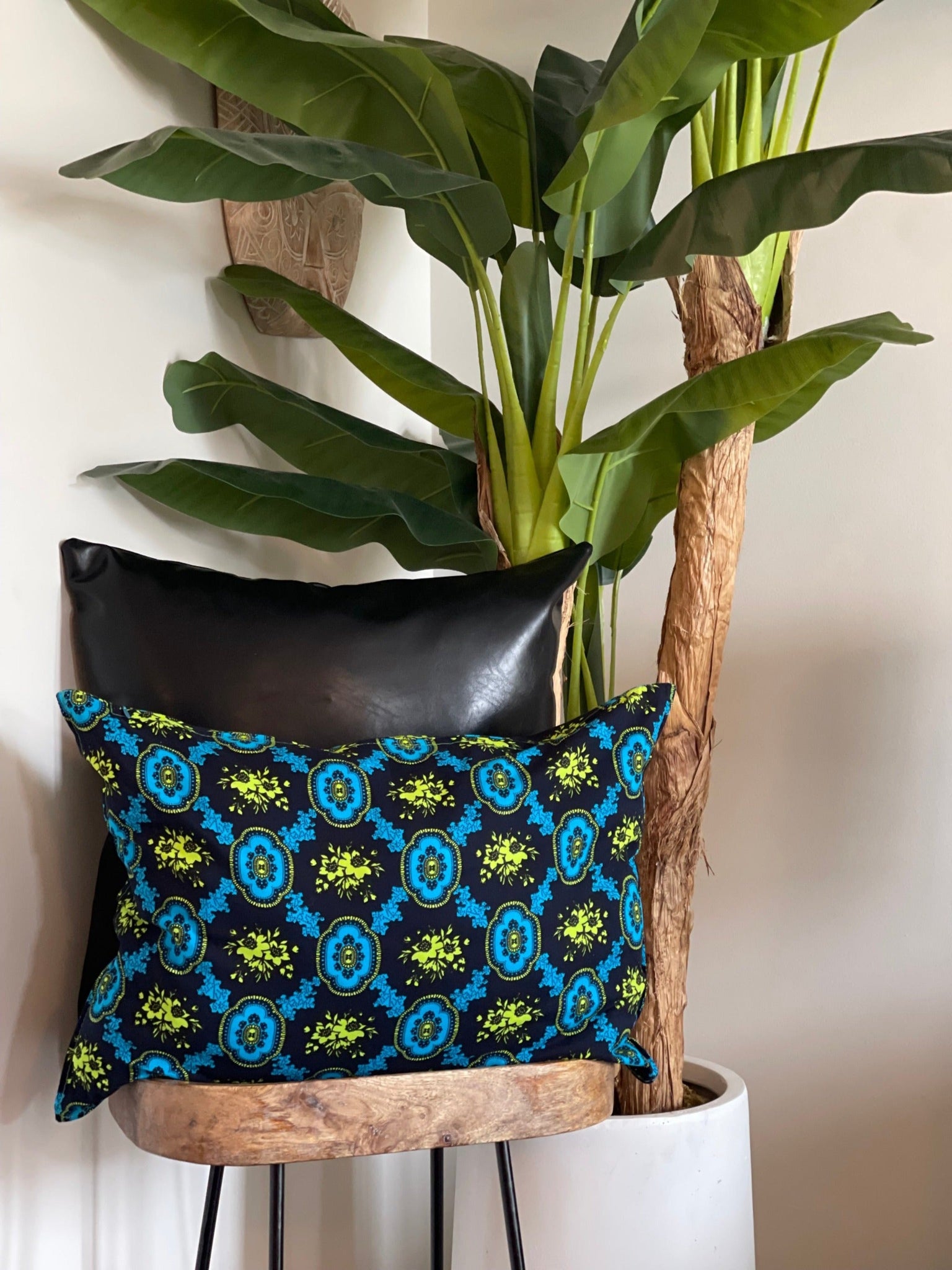 Bleu Authentic African Print Lembar Pillowcases