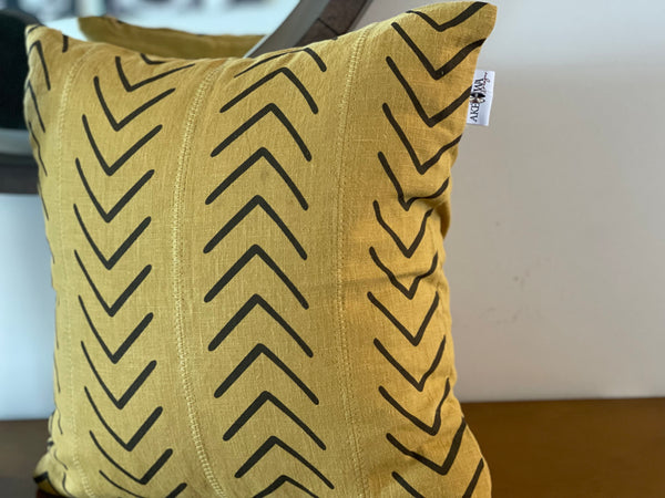 Yellow Linen Arrows Pillowcases