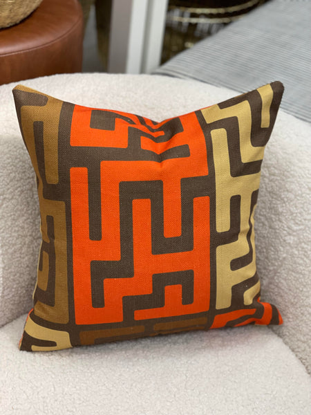 African Kuba Orange Pillowcases