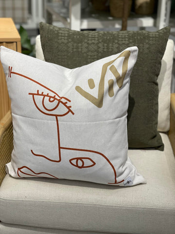 Abstract face Pillowcases