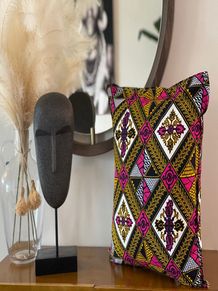 Rose Gray Authentic African Print Pillowcases