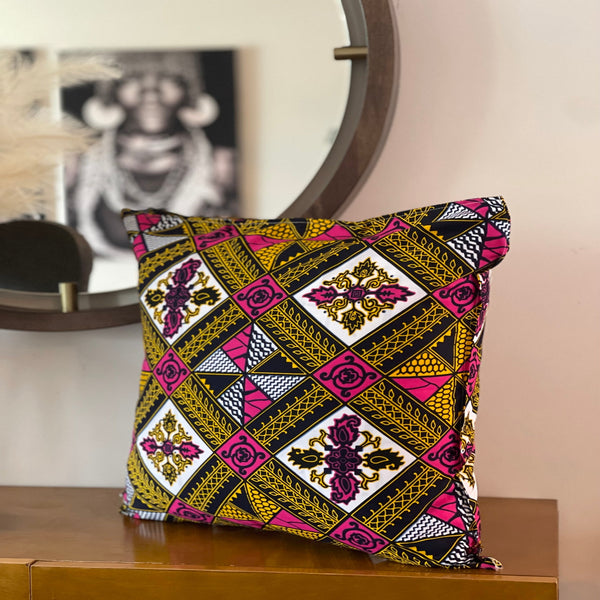 Rose Gray Authentic African Print Pillowcases