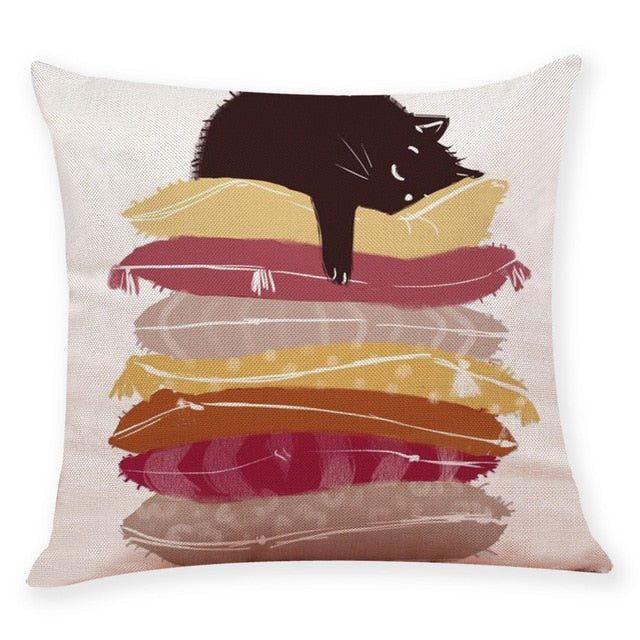 Cat Lovers Throw Pillow cases