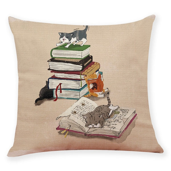 Cat Lovers Throw Pillow cases