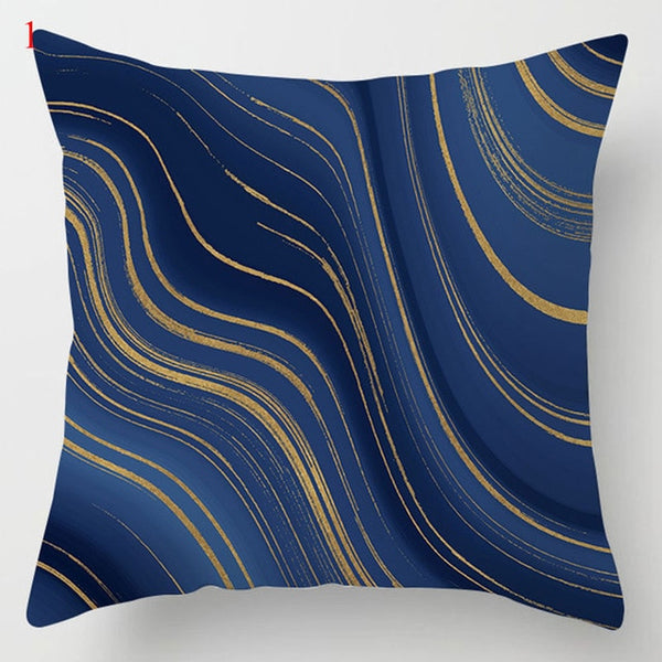 Modern Nordic Blue Pillowcases Collection