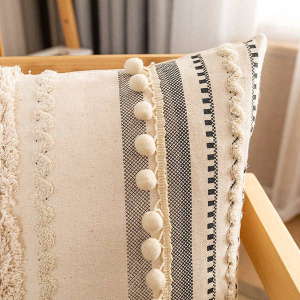 Bohemian Cream/Gray Pillowcases